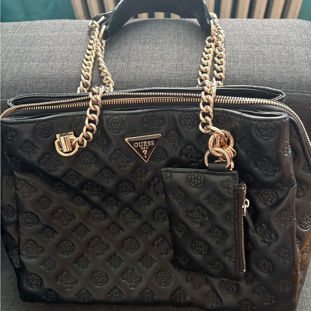 GUESS Black Quilted Women's Bag